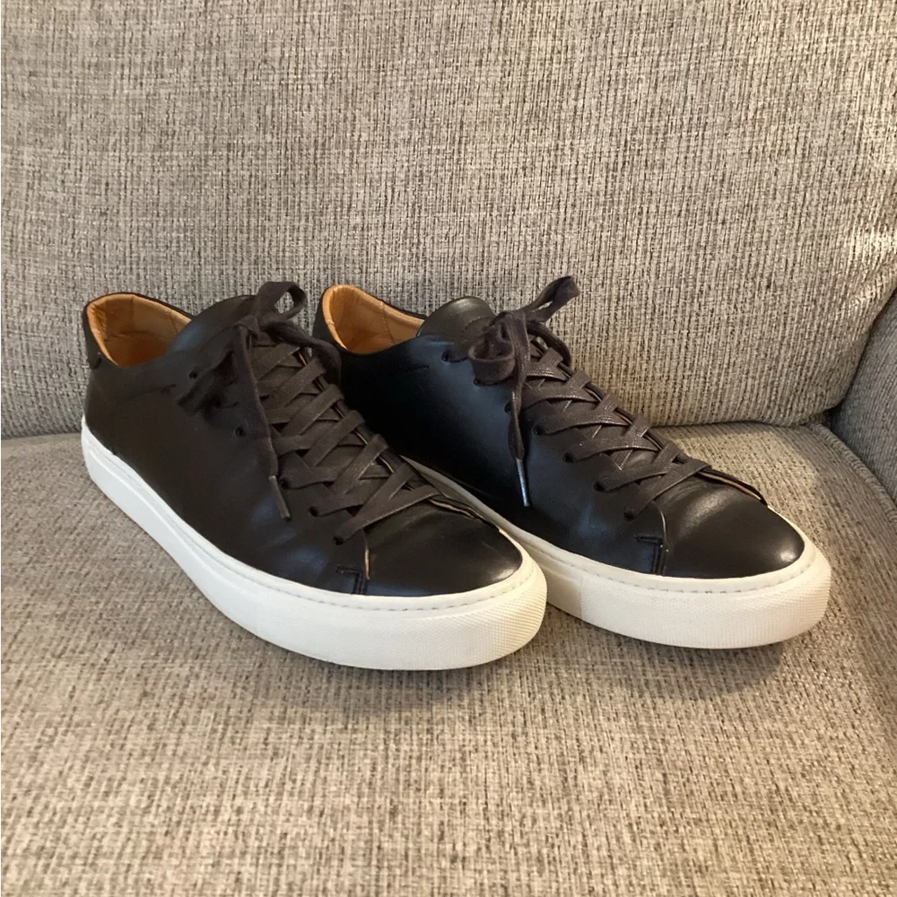 Beckett Simonon Black Leather Sneakers 11.5 44.5 common projects